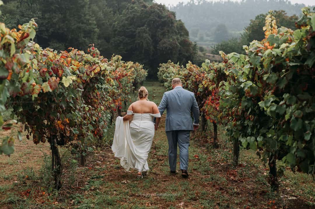 Historic Casa de Vilela wedding venue surrounded by vineyards with vintage interior details
