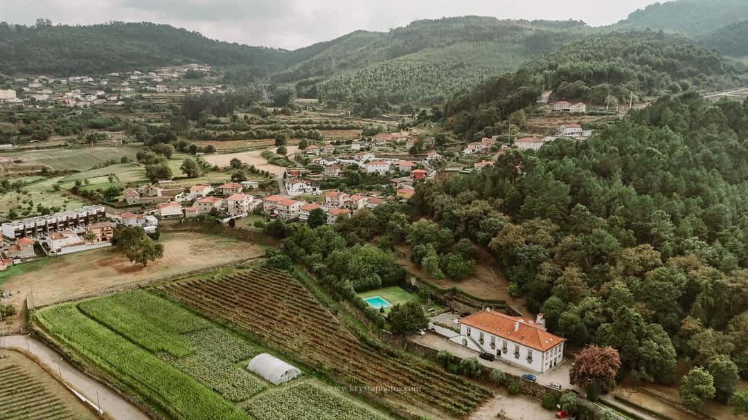 Historic Casa de Vilela wedding venue surrounded by vineyards with vintage interior details