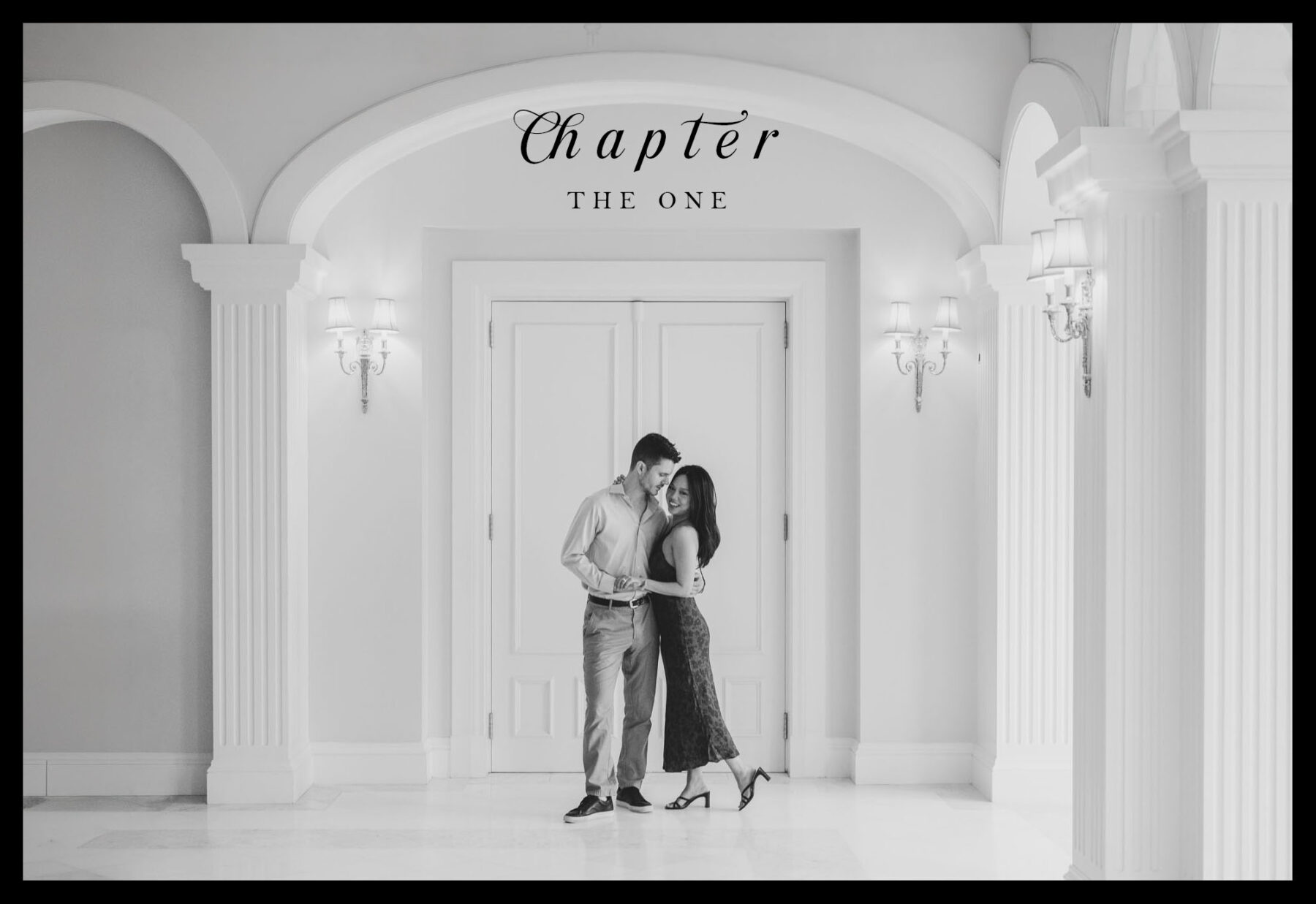 Portugal wedding photographer capturing an elegant destination couple portrait in a refined European wedding venue