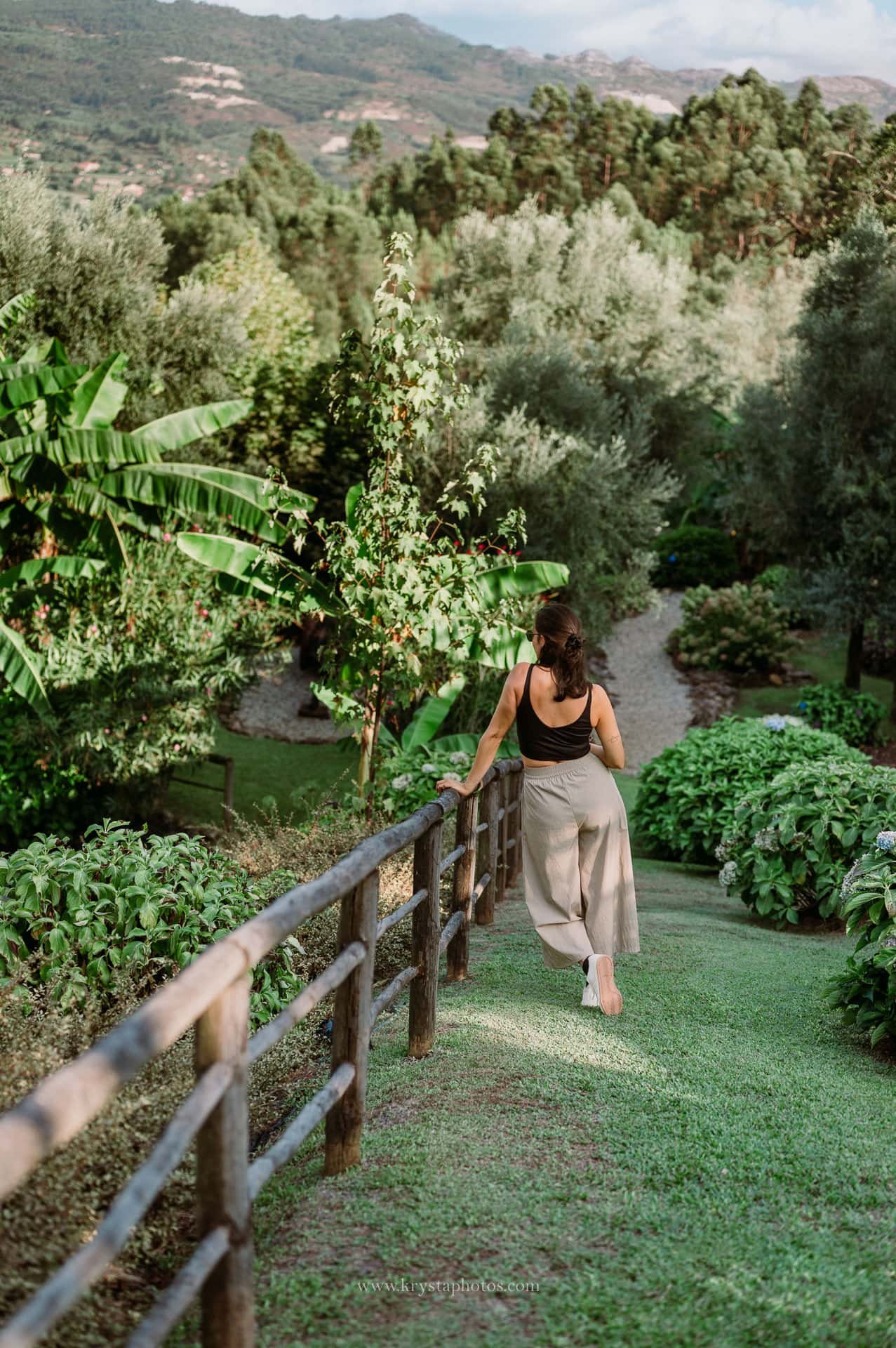 Portuguese Vinho Verde wine with glasses – romantic honeymoon experience in Northern Portugal.