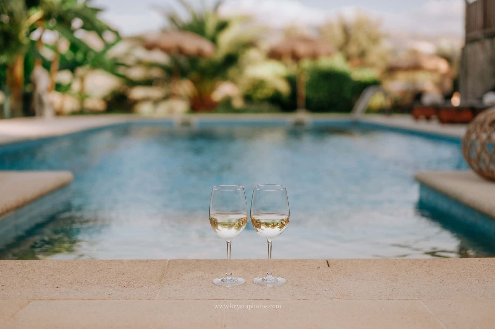 Portuguese Vinho Verde wine with glasses – romantic honeymoon experience in Northern Portugal.