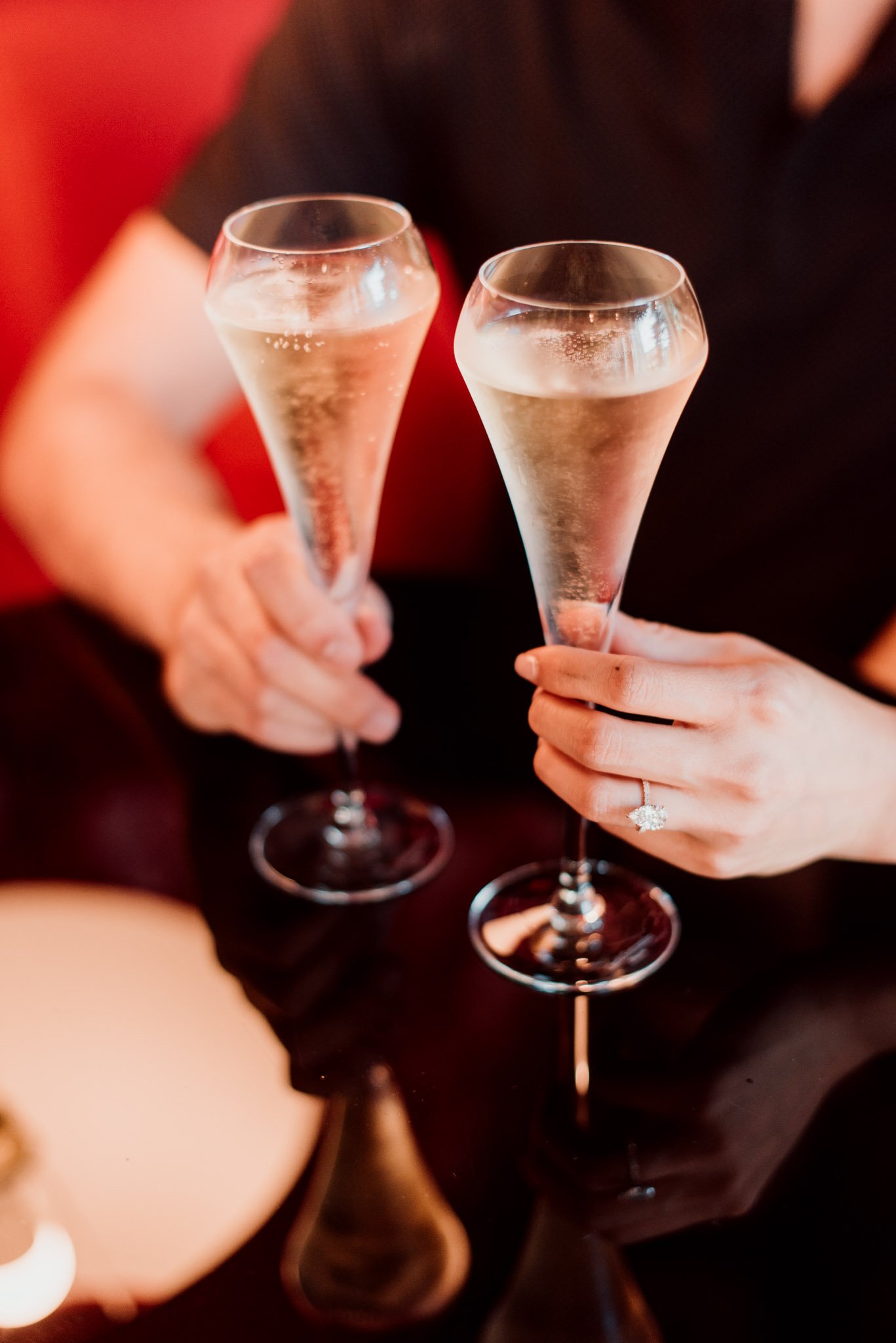 couple engagement photos at Torel Avantgarde flower room Porto with romantic floral decor