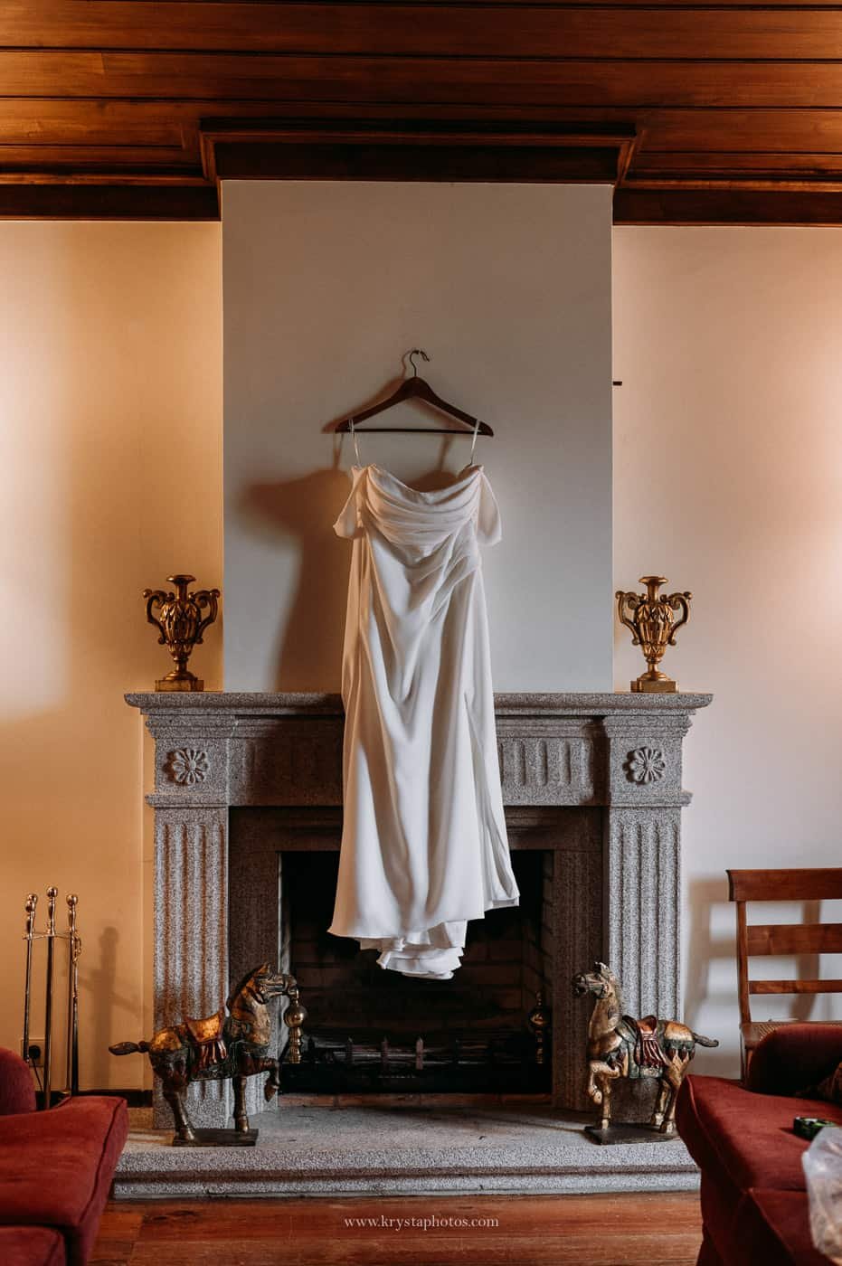 bride getting ready for destination wedding in the Douro Valley Portugal