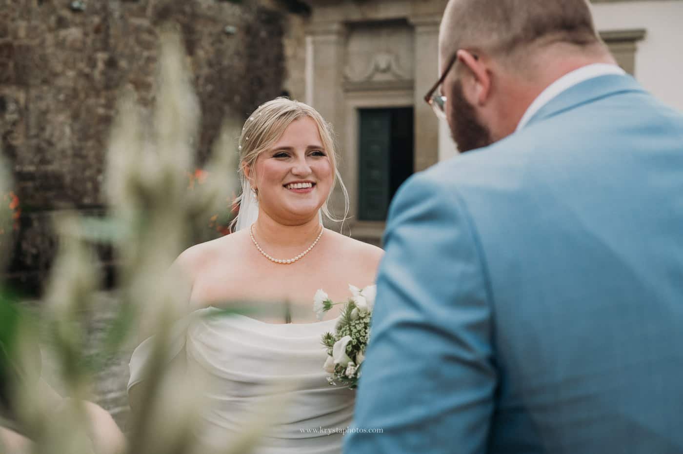 Emotional First Look at a Portugal Vineyard Wedding