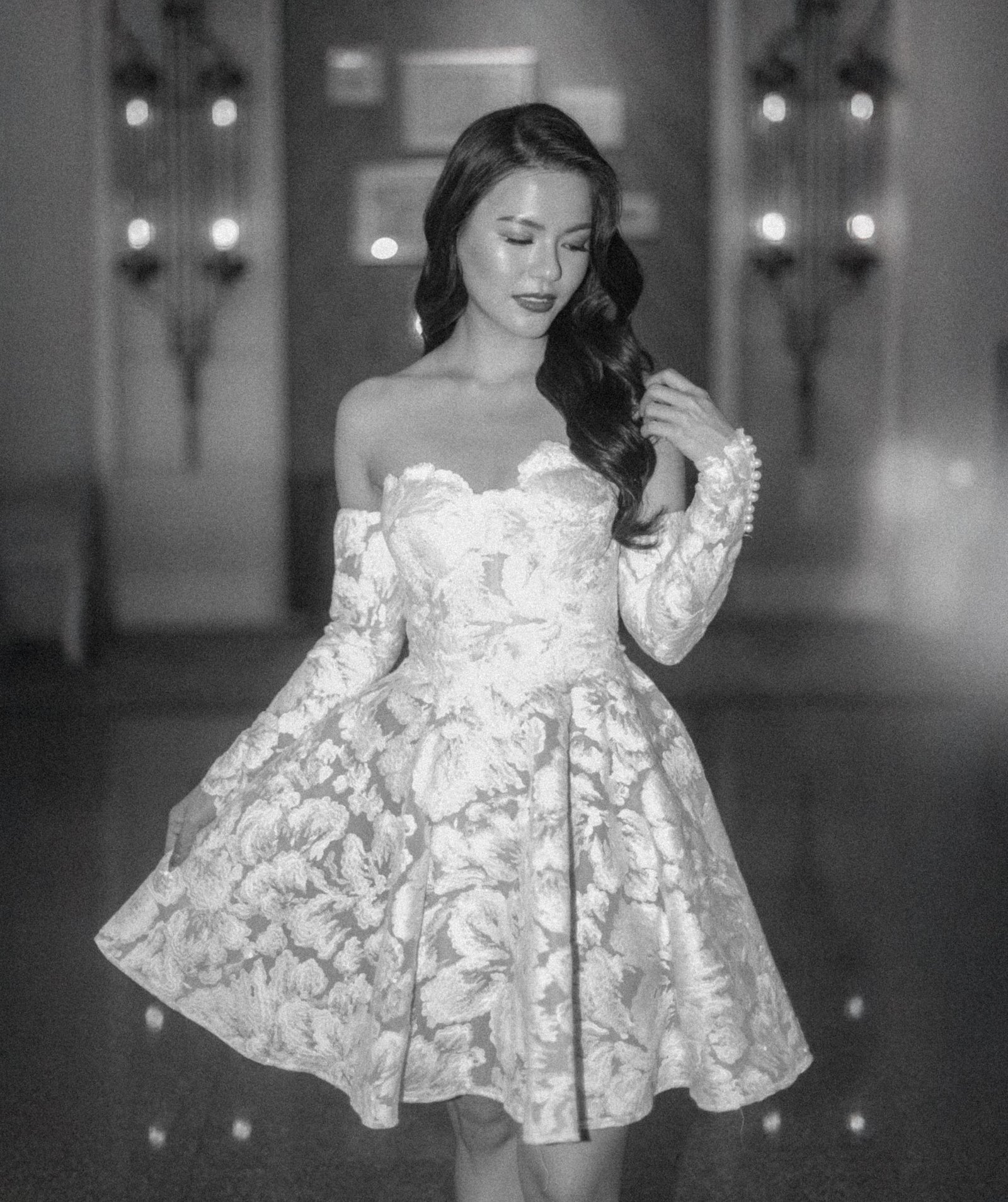 Bride and groom laughing during a playful golden hour portrait session overlooking the Douro Valley